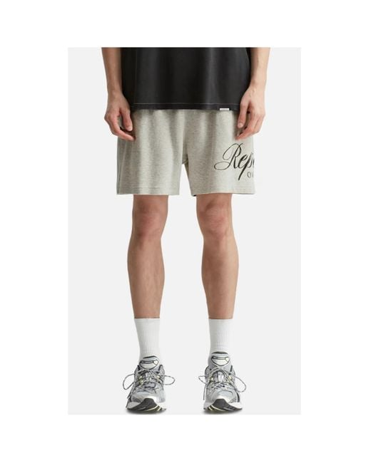 Represent Gray Owners Club Script Shorts for men