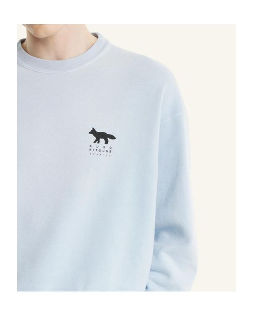 Maison Kitsuné Blue X Kuro Sunfaded Fox Sweat Shirt for men