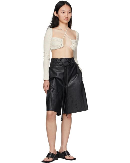 Rosetta Getty Black Halterneck Cropped Top