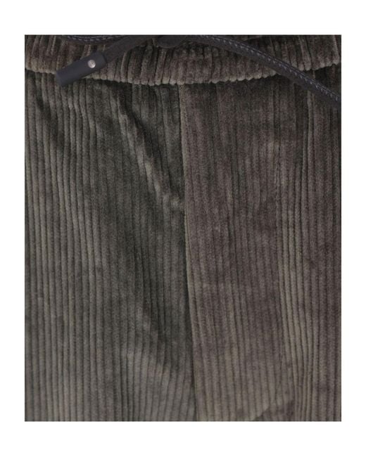 Sease Gray Corduroy Drawstring Pants for men