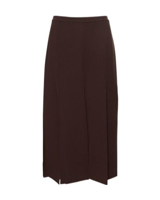 Michael Kors Brown Stretch Pencil Skirt