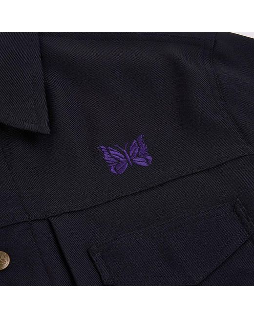 Needles Blue Long-Sleeved Casual Jacket for men
