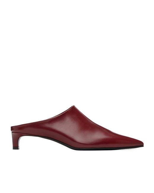 Jil Sander Brown Pointed-Toe Mules