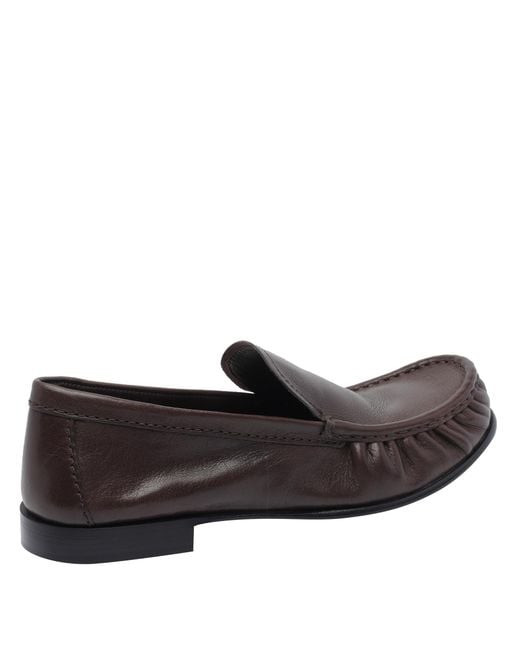 Miu Miu Brown Logo-Embossed Loafers