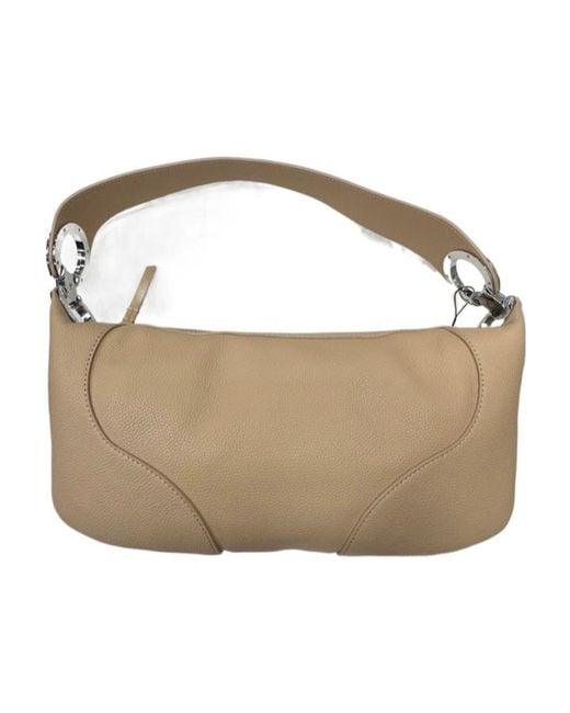 By Far Metallic Amira Leather Shoulder Bag