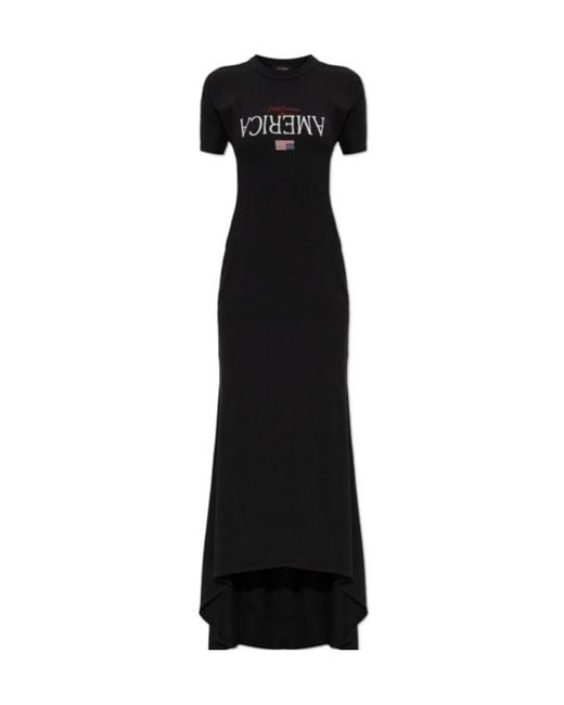 Willy Chavarria Black Welcome To America Dress