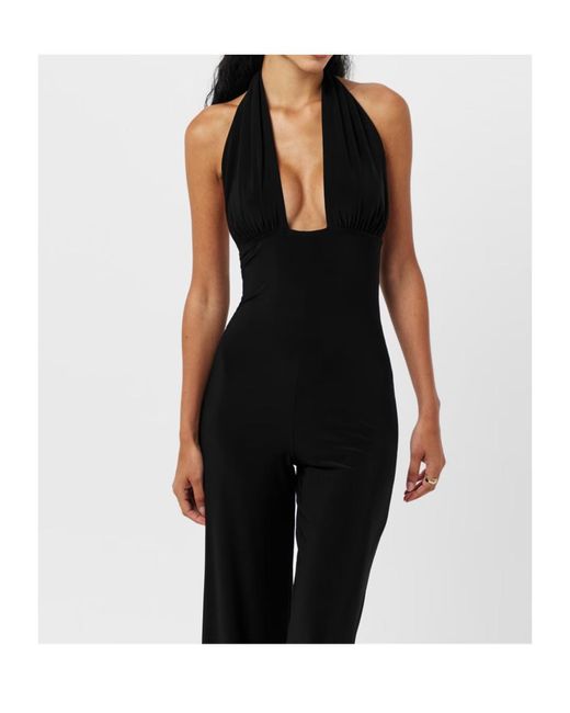 Norma Kamali Black Nk Halter Jumpsuit
