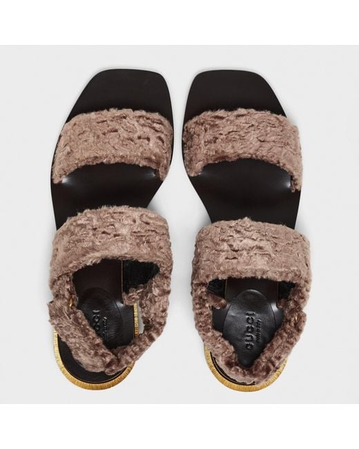 Gucci Brown Logo High-Heeled Sandals