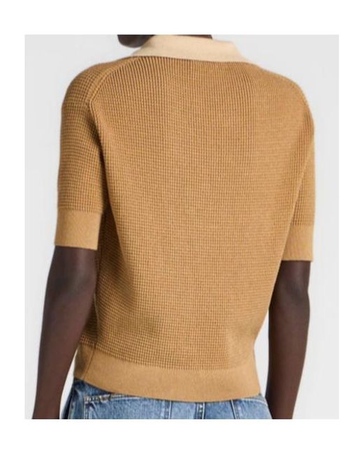 J.W. Anderson Natural Short-Sleeved Knitted Polo Shirt