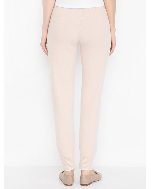 Eleventy White Drawstring Knitted Track Pants