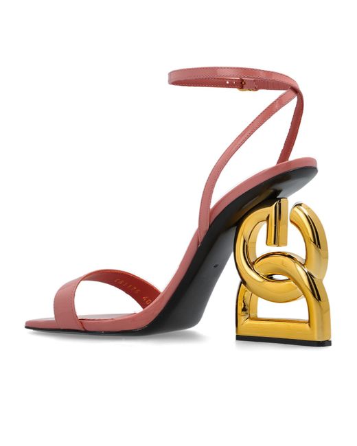Dolce & Gabbana Multicolor Keira Logo Heel Sandals