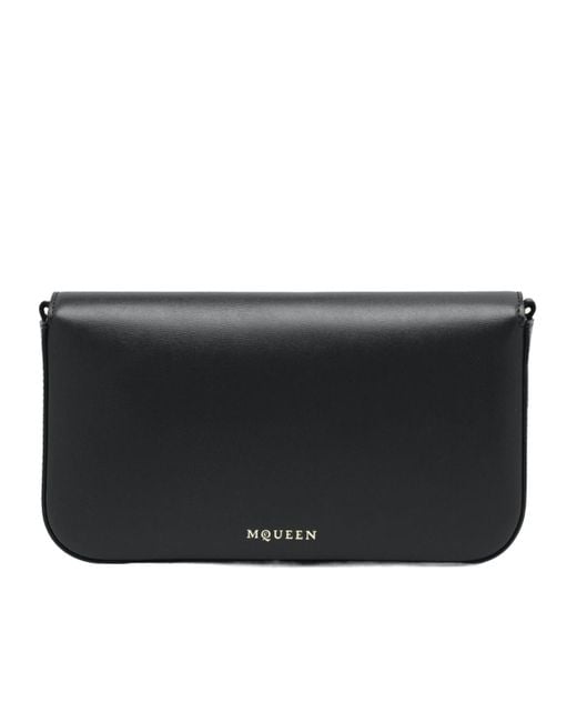 McQueen White Skull Flower Chain-Linked Shoulder Bag
