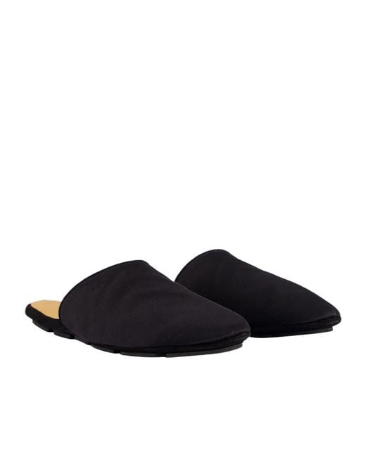 Tom Ford Black Satin Slippers