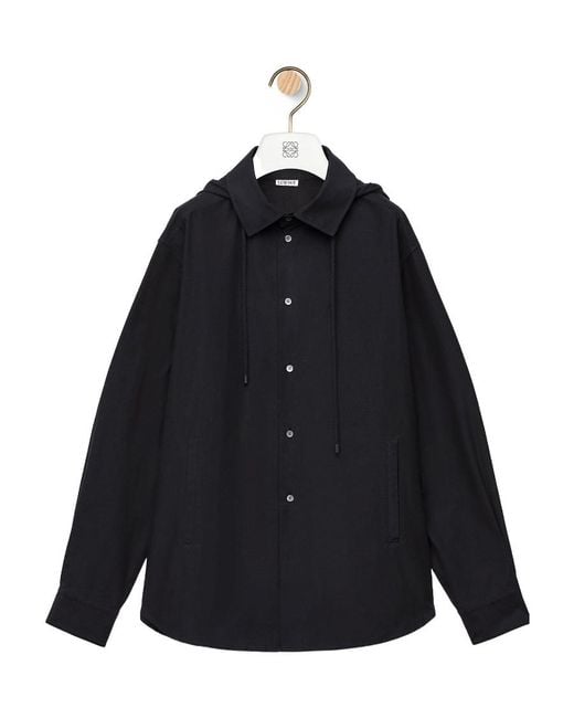 Loewe Blue Button-Up Drawstring Jacket for men