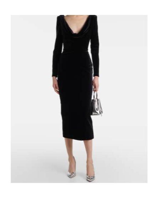 Alex Perry Black Velvet Corset Dress