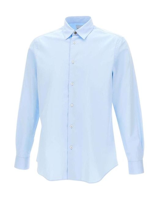 Paul Smith Blue Signature Detail Regular Shirt for men
