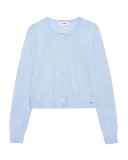 Anine Bing Blue Moni Cropped Cardigan
