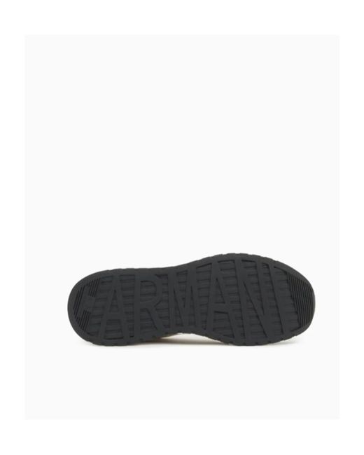 ARMANI EXCHANGE White Spliced Casual Sports Shoes for men
