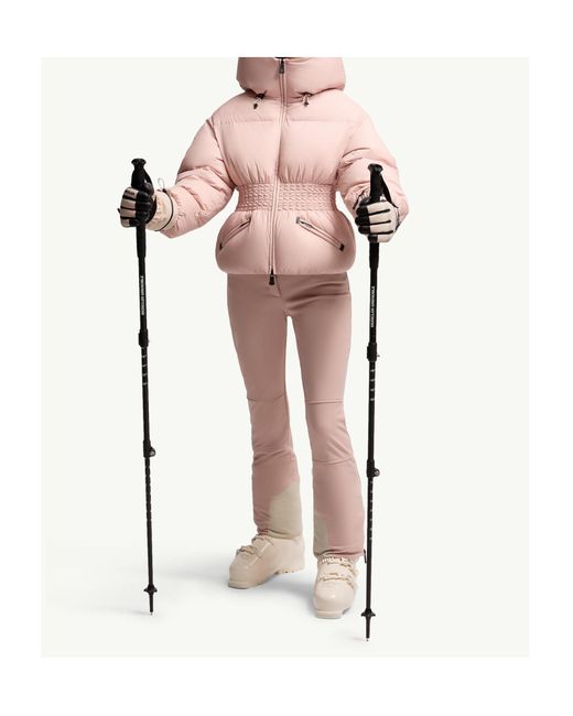Moncler Pink Wollemi Hooded Down Ski Jacket
