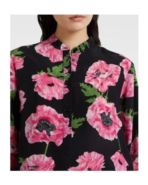 Stella McCartney Pink Floral Silk Shirt