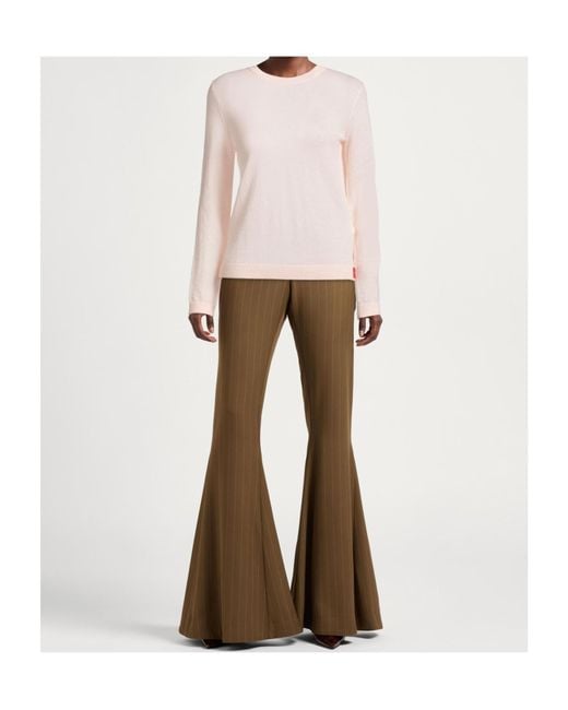 MAX&Co. Pink Long Sleeve Crew Neck Sweater