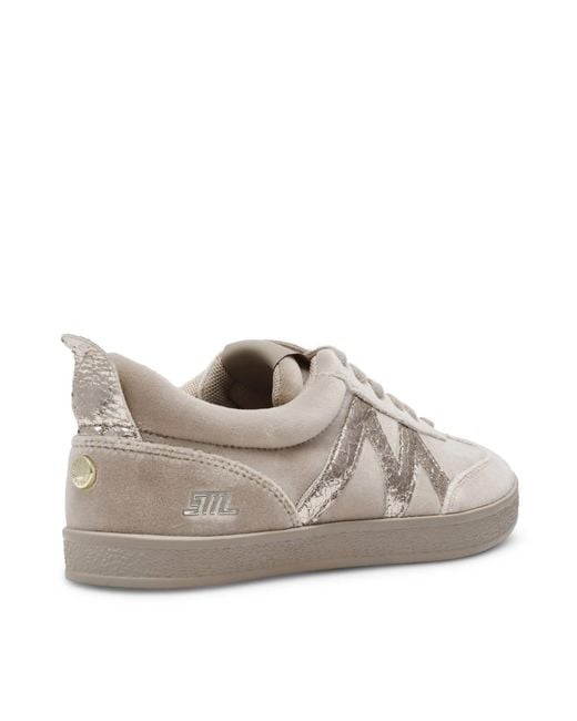 Steve Madden Gray Spliced Leather Panel Sneakers