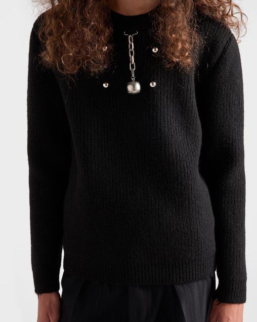 Prada Black Long-Sleeved Crewneck Jumper