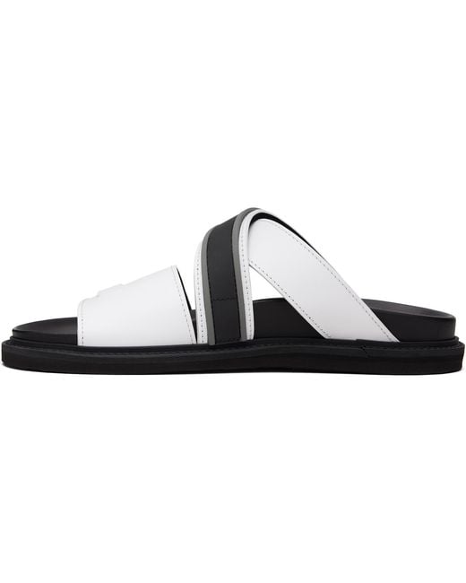 Moschino White Sporty Slippers for men