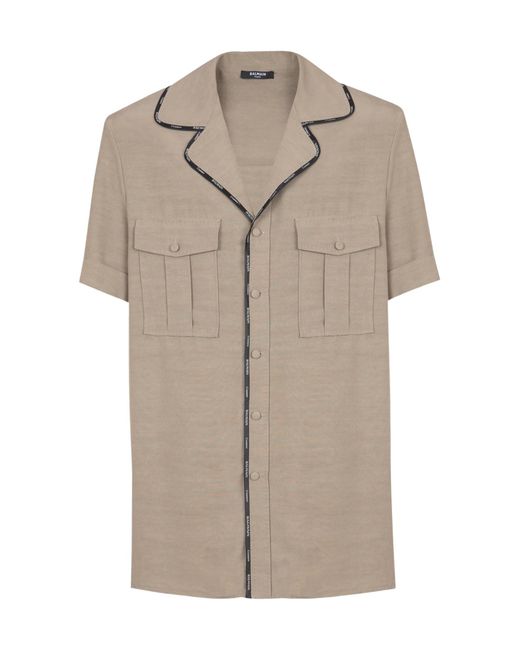 Balmain Natural Relaxed Fit Pyjama Shirt for men