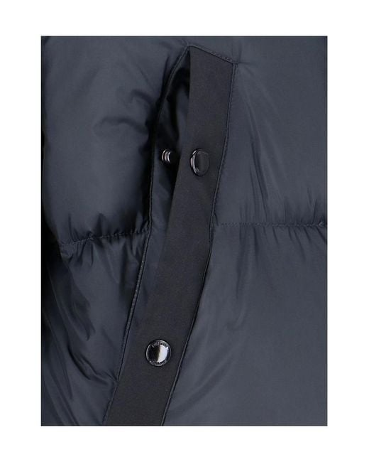 Burberry Blue High-Neck Hooded Coat for men