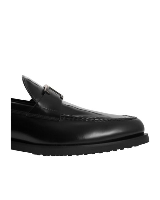Tod's Black T Timeless Slip-On Loafers for men