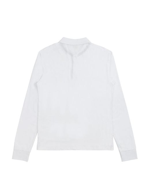 EA7 White Polo Shirt With Logo Pattern for men