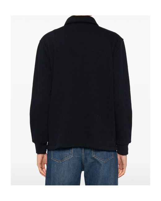 Citizens of Humanity Black Long-Sleeve Polo Shirt