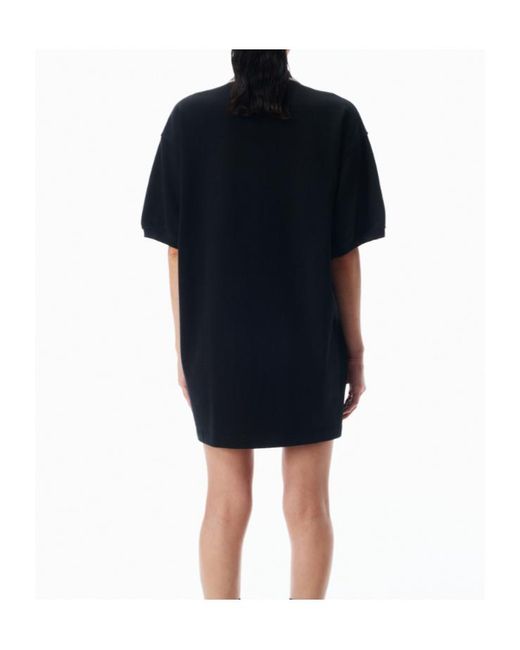 Alexander Wang Black T By Short-Sleeved Polo Mini Dress