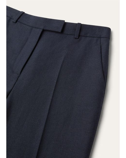 Loro Piana Davey Pressed Crease Pants in Blue | Lyst