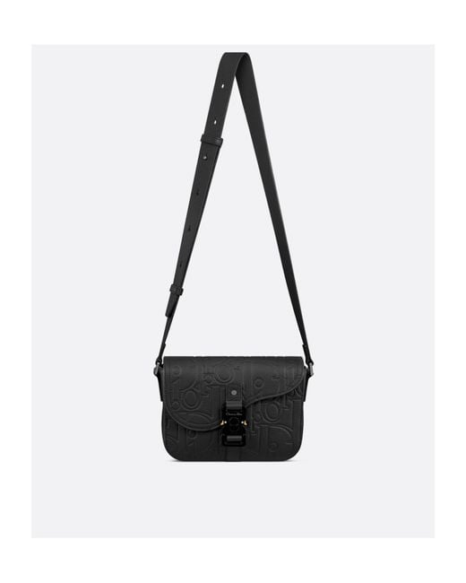 Dior Black Small Saddle Messenger Bag With Flap for men