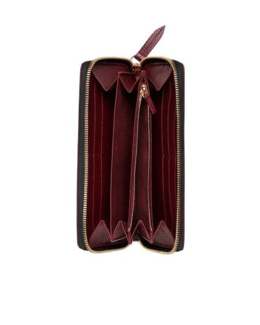 Gucci Black Gg Marmont Zip Around Wallet