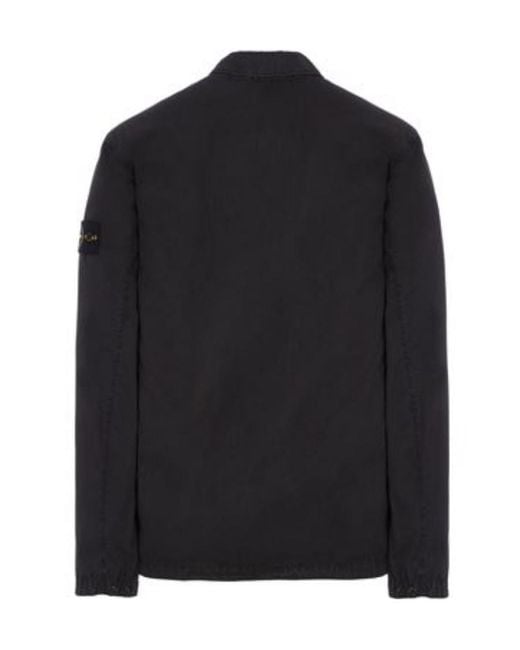 Stone Island Black Lapel Shirt for men