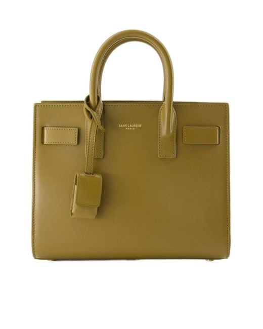 Saint Laurent Green Classic Sac De Jour Nano Tote Bag