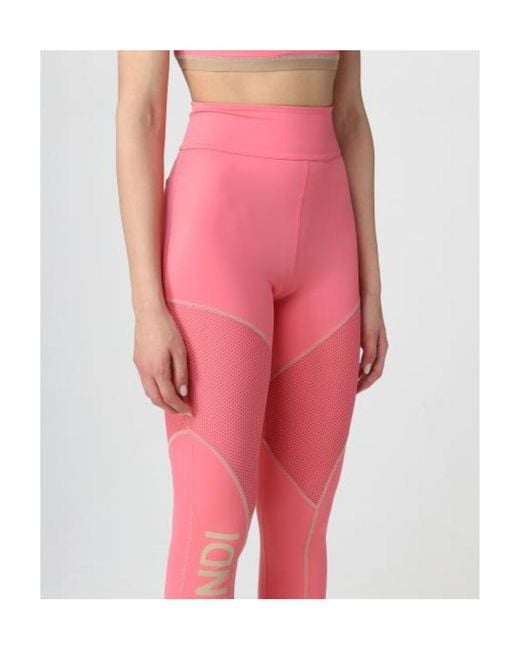 Fendi Pink Logo Leggings