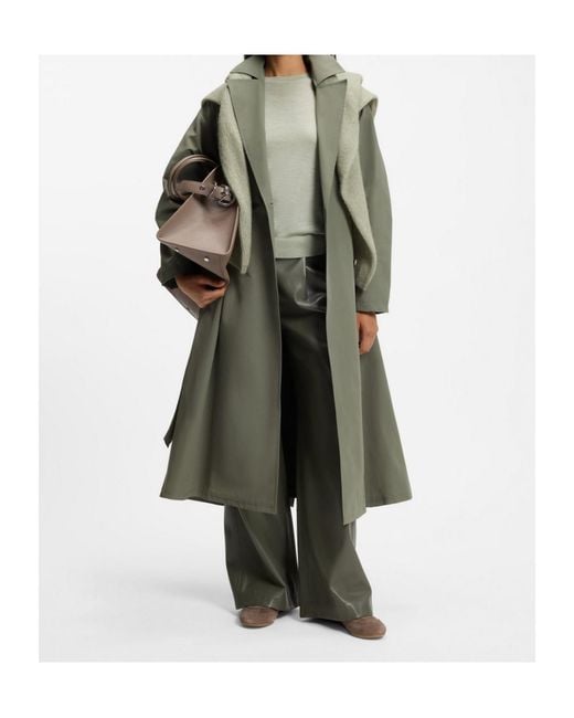 Boss Green Water-Repellent Trench Coat With Belt