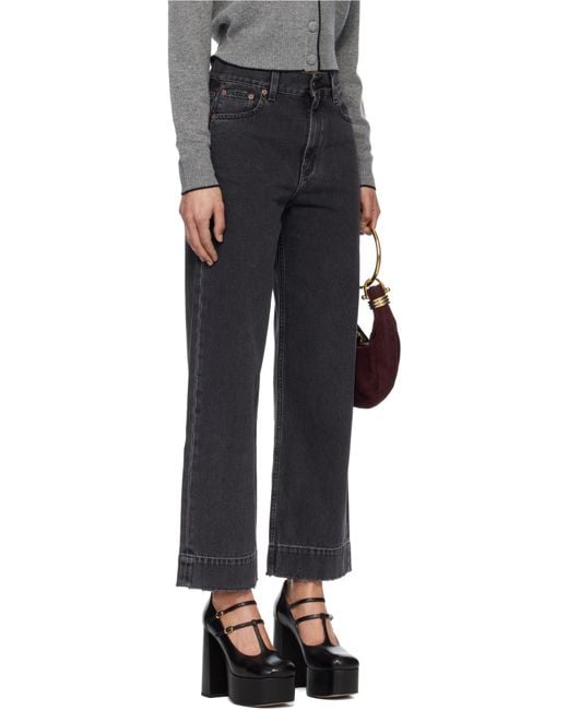 Chloé Blue Chloé High-Waisted Cropped Jeans