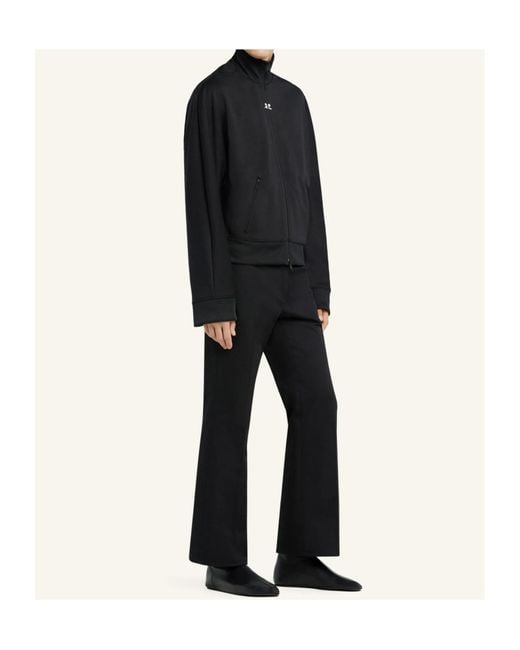 Courreges Black Courrges Zip-Up Bomber Jacket for men