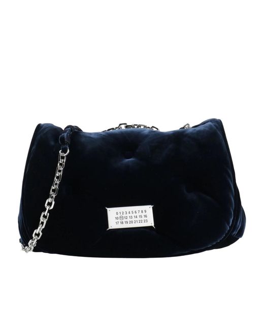 Maison Margiela Black Large Velvet Crossbody Bag