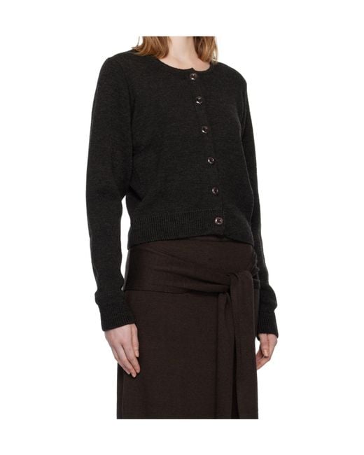 Lemaire Black Button-Front Cardigan