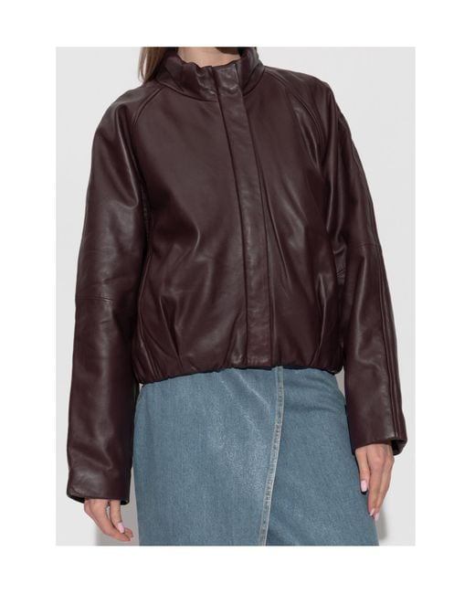 IRO Purple Long Sleeve Leather Jacket