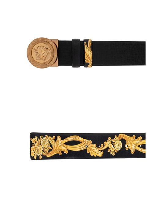 Versace White Pattern-Printed Belt for men