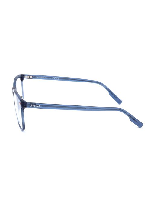 Zegna White Square Frame Glasses for men