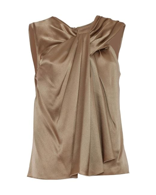 Alberta Ferretti Brown Top