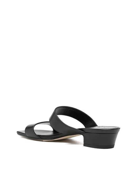 Aeyde White Double-Strap Square-Toe Sandals
